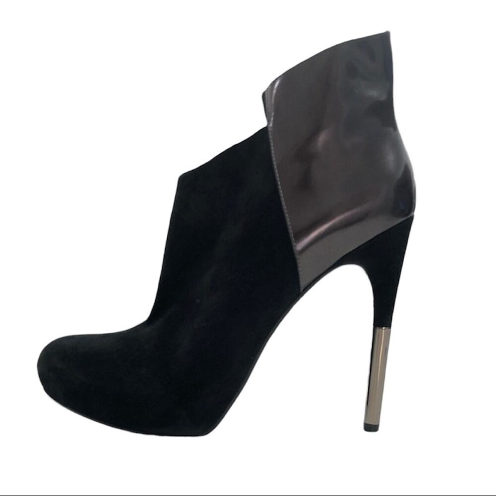 Sigerson Morrison Baladi Booties Heels Black Metallic